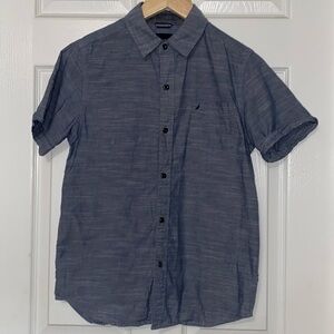 Nautica Boys  Casual Blue Button Down Shirt